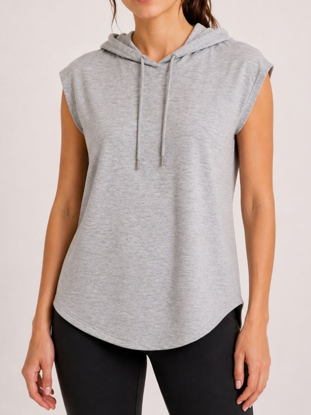 Gray Sleeveless Hoodie Muscle Tank Workshop Republic Small